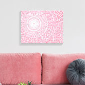 rosa Kreismuster Leinwanddruck (Insitu (Wohnzimmer))