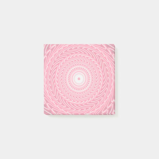 rosa Kreismuster Post-it Klebezettel (Vorderseite)