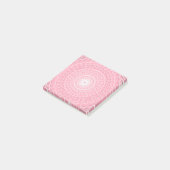 rosa Kreismuster Post-it Klebezettel (angewinkelt)