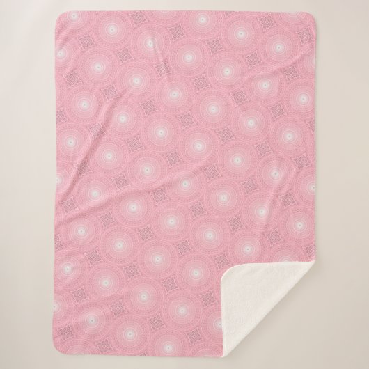 rosa Kreismuster Sherpadecke (Vorderseite)