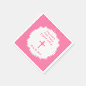 Rosa Kreuz Erste Heilige Kommune Serviette (Ecke)