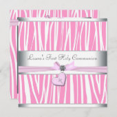 Rosa Kreuz Erste Kommune Einladung (Vorne/Hinten)