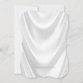 Rosa Kreuz Erster Kommune Weißer Satin Rosa Einladung (Rückseite)