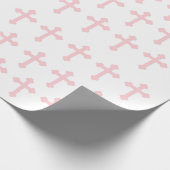 Rosa Kreuz-Geschenkpackung Geschenkpapier (Ecke)