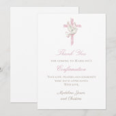 rosa Kreuz Heiliger Geist Dankeskarten Einladung (Vorne/Hinten)