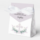 Rosa Kreuz im Feld Gastgeschenk für Quatrefolie Geschenkschachtel (Vorderseite)