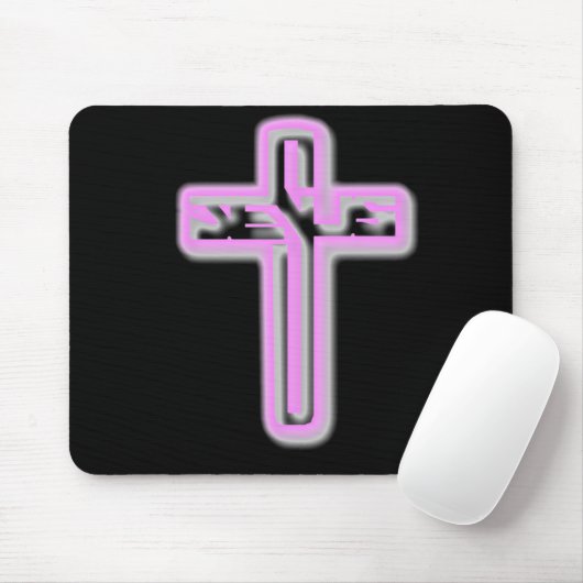 Rosa Kreuz Mousepad (Mit Mouse)