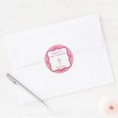 Rosa-Kreuz-Rundkleber Runder Aufkleber (Umschlag)