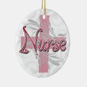 Rosa Kreuz-/Strudel-Krankenschwester Keramikornament (Rechts)