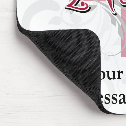 Rosa Kreuz-/Strudel-Krankenschwester Mousepad (Ecke)