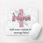Rosa Kreuz-/Strudel-Krankenschwester Mousepad (Mit Mouse)