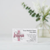 Rosa Kreuz-/Strudel-Krankenschwester Visitenkarte (Stehend Vorderseite)