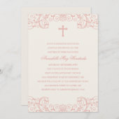 Rosa Kreuz-Taufe/Einladung zur Feier Einladung (Vorne/Hinten)