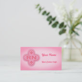 Rosa Kreuz Visitenkarte (Stehend Vorderseite)