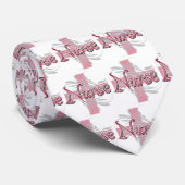 Rosa Kreuz/Wirbelsäule Krawatte (Gerollt)