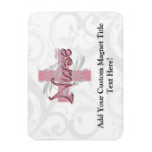 Rosa Kreuz/Wirbelsäule Magnet (Vertikal)