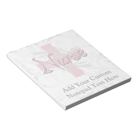 Rosa Kreuz/Wirbelsäule Notizblock (angewinkelt)