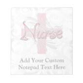 Rosa Kreuz/Wirbelsäule Notizblock (Vorderseite)