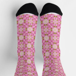 Rosa Kreuzsocken der Blume Socken