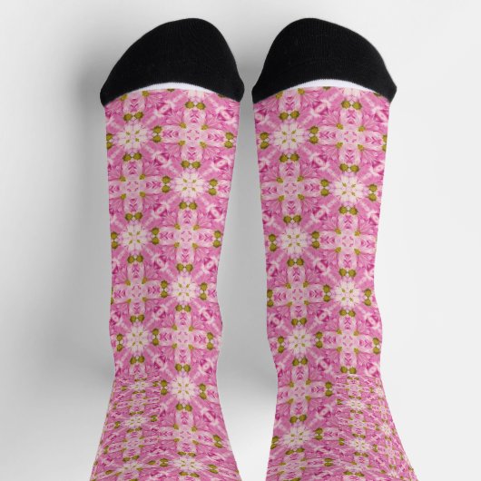 Rosa Kreuzsocken der Blume Socken (Oben)
