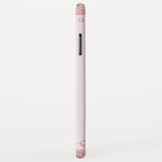 Rosa Kristall Glitzer Name Foto Case-Mate iPhone Hülle (Hinten/Rechts)