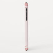 Rosa Kristall Glitzer Name Foto Case-Mate iPhone Hülle (Hinten/Links)