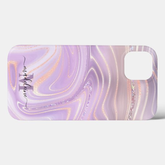 Rosa Kristall Marmor Iridescent Agate Case-Mate iPhone Hülle (Rückseite (Horizontal))