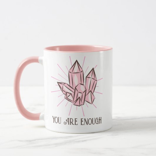 Rosa Kristallsteine Tasse (Links)