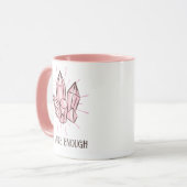 Rosa Kristallsteine Tasse (Vorderseite Links)