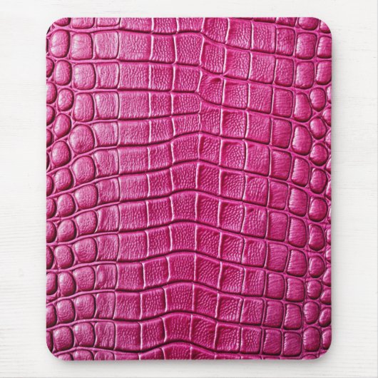 Rosa Krokodile Alligator Imitate Leder drucken Mousepad (Vorne)