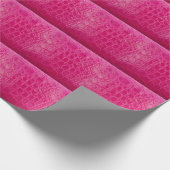 Rosa Krokodilhaut, Lederoptik Geschenkpapier (Ecke)