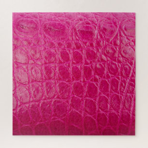 Rosa Krokodilhaut, Lederoptik Puzzle