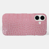 Rosa Krokodilleder Ästhetik Case-Mate iPhone Hülle (Rückseite (Horizontal))