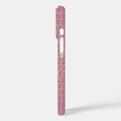 Rosa Krokodilleder Ästhetik Case-Mate iPhone Hülle (Rückseite / Links)