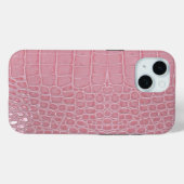 Rosa Krokodilleder Ästhetik Case-Mate iPhone Hülle (Rückseite (Horizontal))