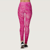 Rosa Krokodillederhaut, Lederstruktur Leggings (Rückseite)