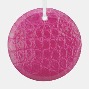Rosa Krokodillederhaut, Lederstruktur Ornament Aus Glas