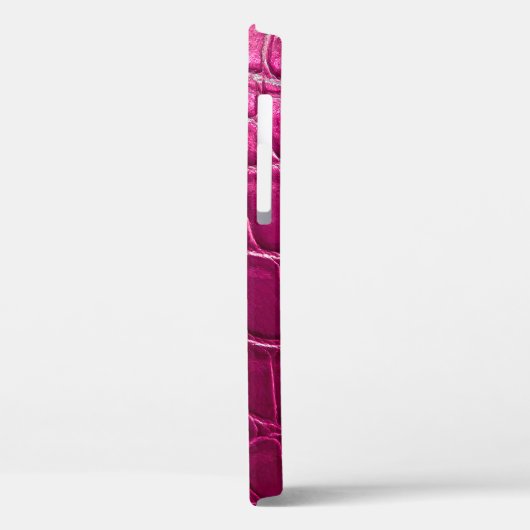 Rosa Krokodillederstruktur Case-Mate iPhone Hülle (Rückseite / Links)