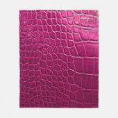 Rosa Krokodillederstruktur Fleecedecke (Vorderseite)