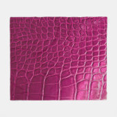 Rosa Krokodillederstruktur Fleecedecke (Vorderseite (Horizontal))