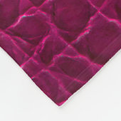 Rosa Krokodillederstruktur Fleecedecke (Ecke)