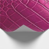 Rosa Krokodillederstruktur Geschenkpapier (Ecke)