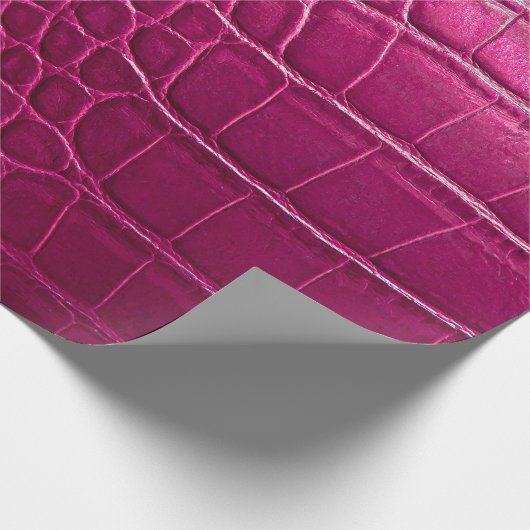 Rosa Krokodillederstruktur Geschenkpapier (Ecke)