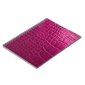 Rosa Krokodillederstruktur Notizblock (Linke Seite)