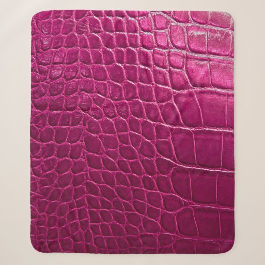 Rosa Krokodillederstruktur Sherpadecke (Vorderseite)