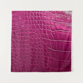 Rosa Krokodillederstruktur Wandteppich (Vorderseite)
