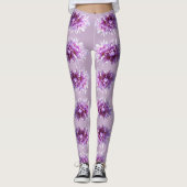Rosa Krokus-Blume blühen Leggings (Vorderseite)