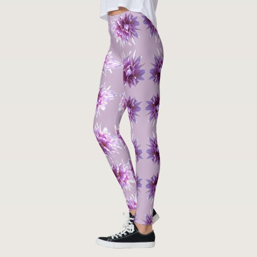 Rosa Krokus-Blume blühen Leggings (Links)