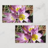 Rosa Krokusse Visitenkarte (Vorne/Hinten)