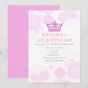 Rosa Krone & Dots Royal Einladung zum Geburtstag